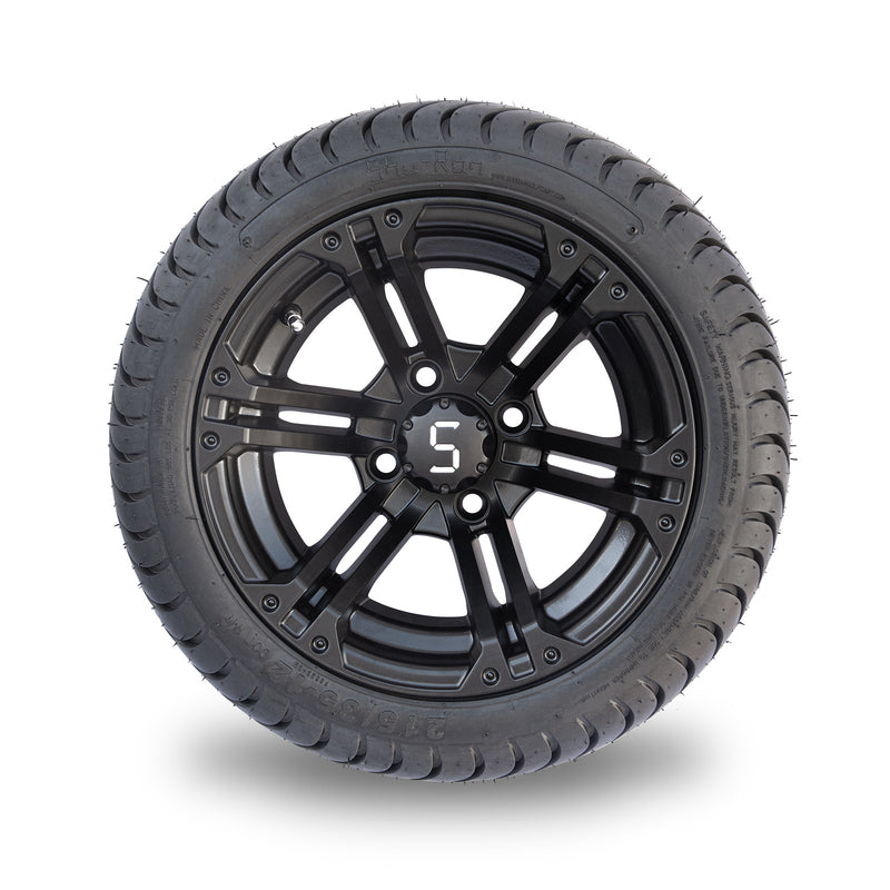 12" Slate Wheel & Tyre Combo - Matte Black