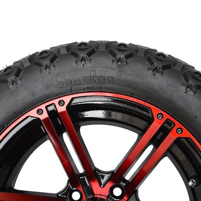 12" Ember Wheel & Tyre Combo - Red/gloss Black